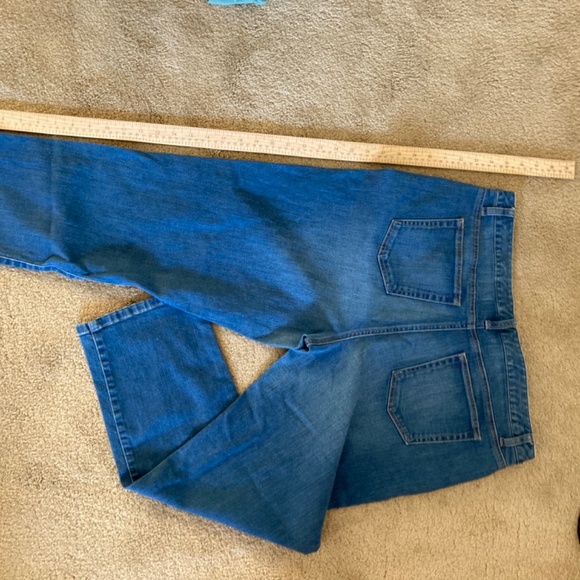 Talbots Stretch Cropped Ankle Jeans (straight leg) Sz 14 Dark blue wash EUC - Picture 6 of 6